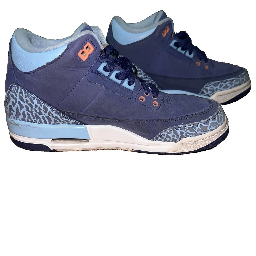 2016 Nike Air Jordan 3 Retro GS Purple Dust Blue Lagoon Size 4 Youth Girls Boys